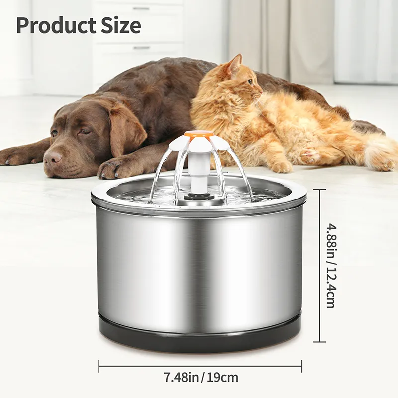 Automatische waterfontein 2.5L katten honden dispenser met 4 factor filters elektrische drinken ultra stille feeder 220323