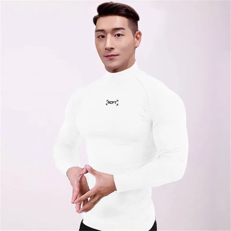 Gym T-shirt hommes Fitness musculation vêtements entraînement séchage rapide à manches longues chemise mâle printemps hauts de sport Compression t-shirt 22215t