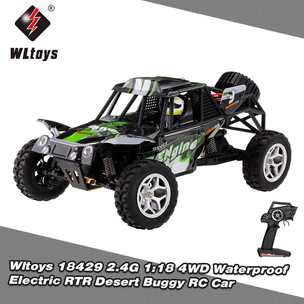 WLTOYS 자동차 2.4G RC 자동차 1-18 스케일 4WD 스플래시 방수 전기 RTR 사막 버그 버기 원격 제어 CA 차량 모델 장난감 SUV 18429