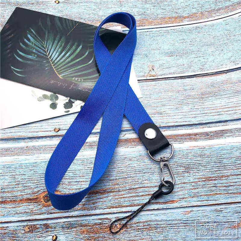 Mobiltelefonremmar Metallklämma Hängande nacke Rope Lanyard Para Llaves för iPhone Kamera USB-hållare ID Passkort Namn Badgehållare AA220318
