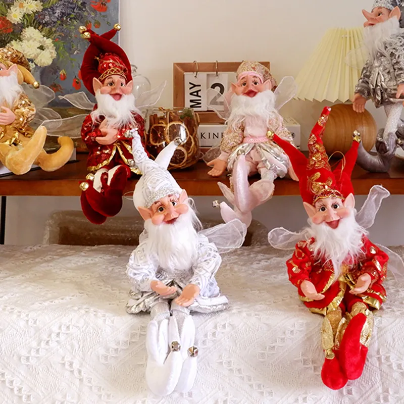 50 CM Elf Doll Zabawki Boże Narodzenie Wisiorek Ozdoby Decor Elf Wiszące Na Półce Wiszące Dekoracja Navidad Nowy Rok Prezenty 220316