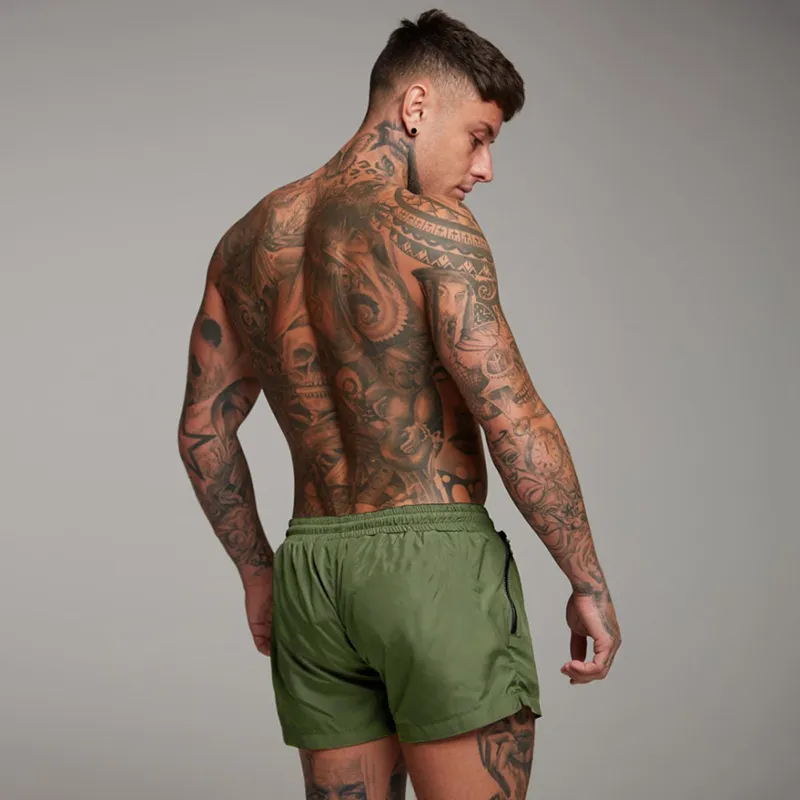 Summer Beach Shorts Men Trunk Fashion Brand Softwear Army Green Boxers Solid Short Pants Male 220425