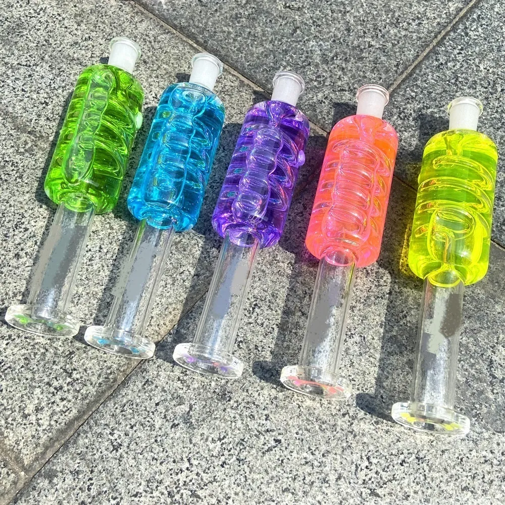 15 cm geölte Glaspfeifen Rauchermanufaktur Mundgeblasene und wunderschön handgefertigte Bubbler-Rauchpfeifen Bunte Pfeifen im Großhandel