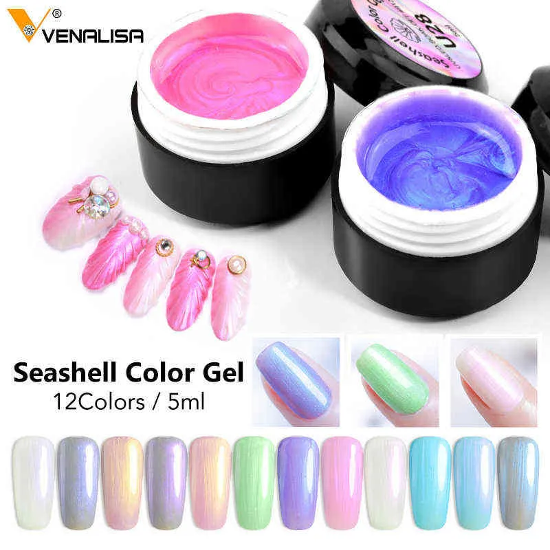 NXY Nail Gel Bont Pools 5ML Soak Off LED UV Kleur Lak Parel Shell Semi Permanente Glitter Effect Painting 0328