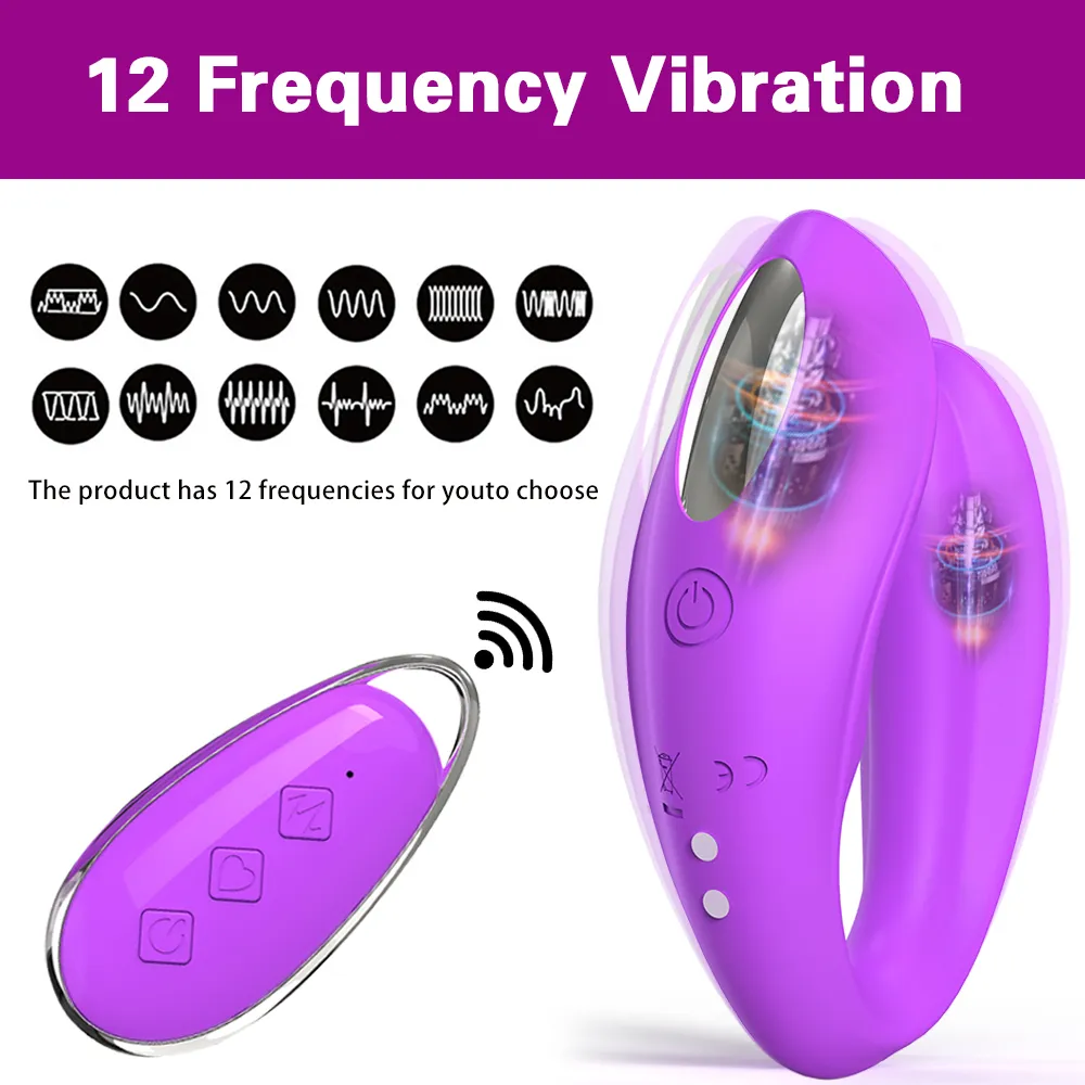 Wireless Vibrator Dual Motor U Shape Dildo G Spot Clit s Stimulation sexy Toy for Women Couple USB Rechargeable