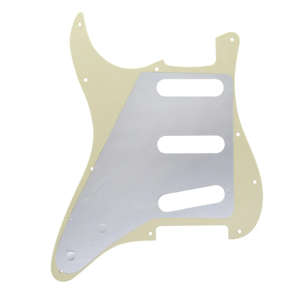 Pickguard de guitare 4Ply SSS 11 trous avec vis vieilli perle pour pièces de guitare électrique