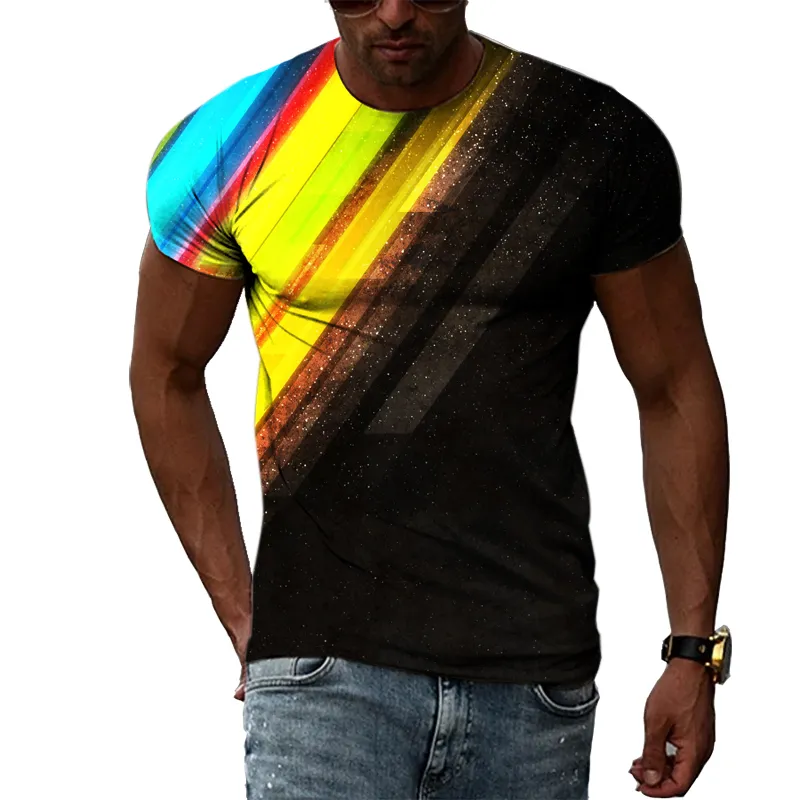 Personnalité d'été Goût Créativité graphique t-shirts Pour Hommes Mode Casual Hip Hop harajuku style Imprimer manches courtes T-shirt 220618