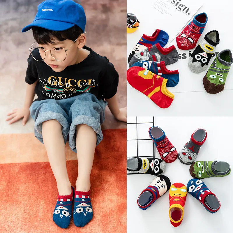 es bébé Anime chaussettes 2-9 ans jeunes enfants Super héros coton doux chaussettes courtes 220611