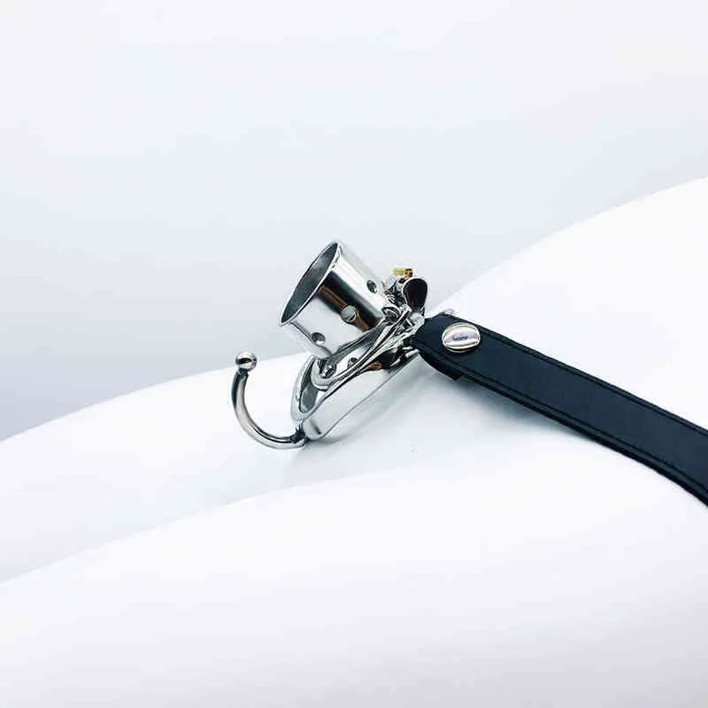 NXY Dispositif de chasteté Frrk Serrure en acier inoxydable avec ceinture à crochet pour un port facile du cathétérisme urinaire Contrôle du sexe pour hommes 0416