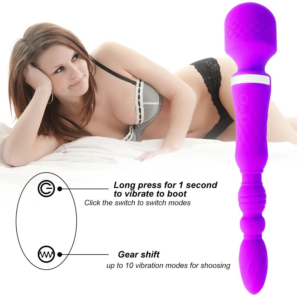 AV Vibrator Женский массаж частные части магический палочка G Spot Stimulator для взрослых мастурбационных устройств эротические сексуальные продукты для флирта