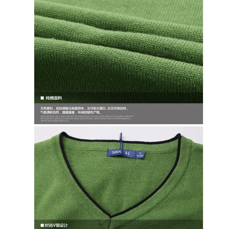 M5XL Mäntröjor Pullover Spring Cotton Vneck Solid Slim Sweater Jumpers Autumn Mane Knitwear Man Plus Size Simple Style 220817