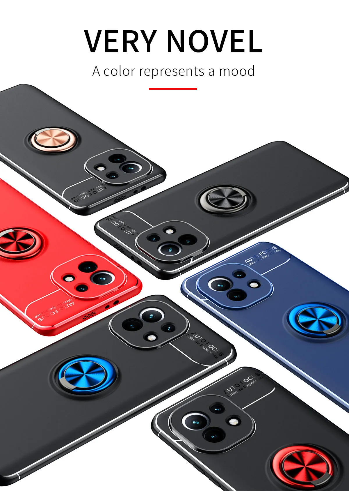 حالات الهاتف الحلقة المغناطيسية للسيارة لـ Xiaomi Mi 11t 11 Ultra 10t Lite 10 Pro 11i Tpu Cover Poco F3 X3 NFC Bracket