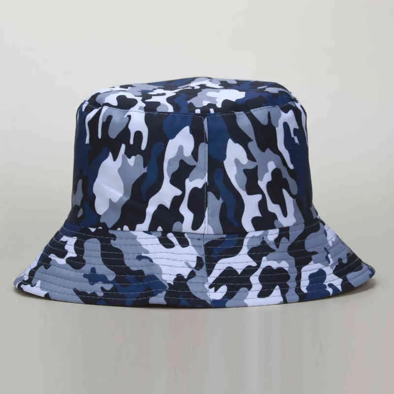 Sommer Herbst Eimer Hut frauen Mode Panama Hüte Weibliche Blau Navy Camouflage Fischer Kappe Hüte Für Frauen Dropshipping G220418