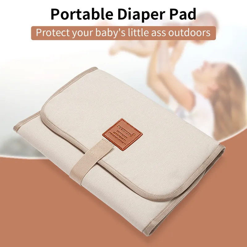 Baby Handbag Diaper Changing Pad born Foldable Waterproof Diaper Cover Changing Bag Mat Durable Infant Oxford Diaper Sheet 220726