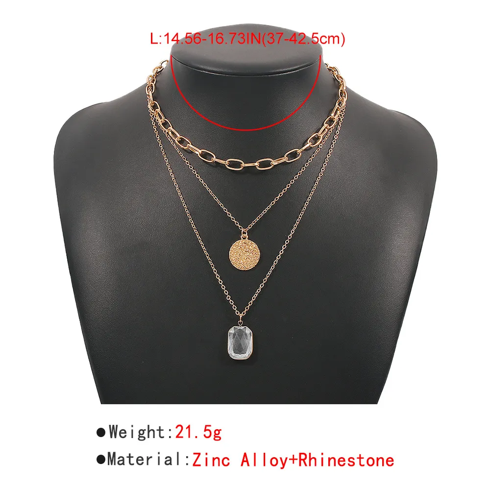 Wholesale Aesthetic Multilayered Necklace Set for Women y2k Gold Grunge Heart Lock Rose Flower Hip Hop Cuban Link Chain Fashion Jewelry Birthday Gifts for Mum Ladies