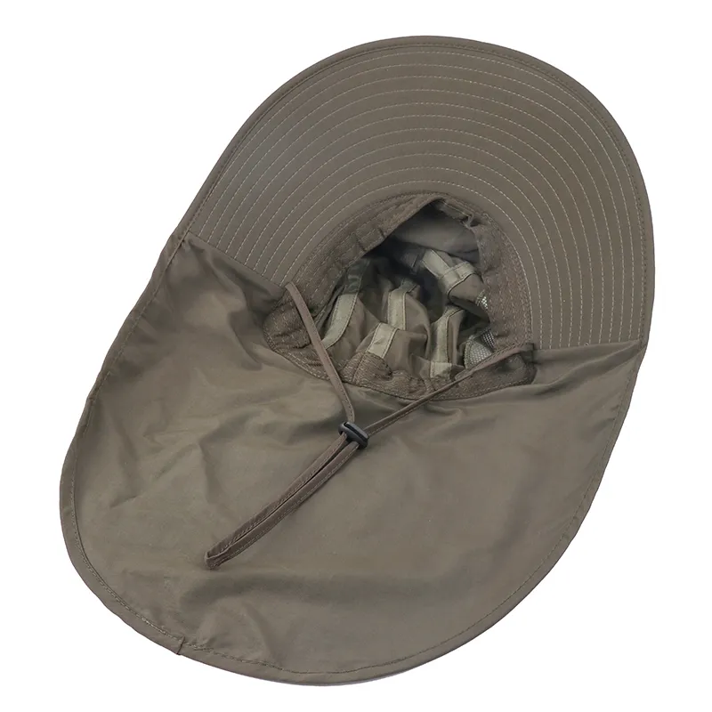 カモランド夏UPF 50サンハット女性男性首フラップ付き防水バケツ帽子屋外広いブライムフィッシングハット220519