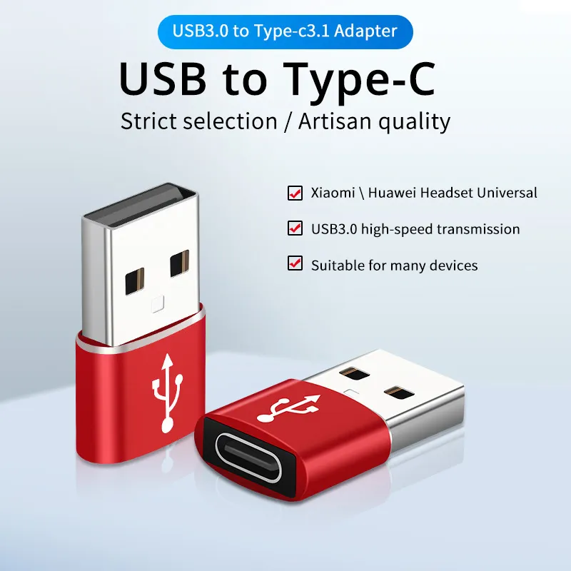 محول شاحن بيانات USB-A 3.0 من النوع c إلى USB ذكر لهاتف Samsung Huawei Xiaomi Android