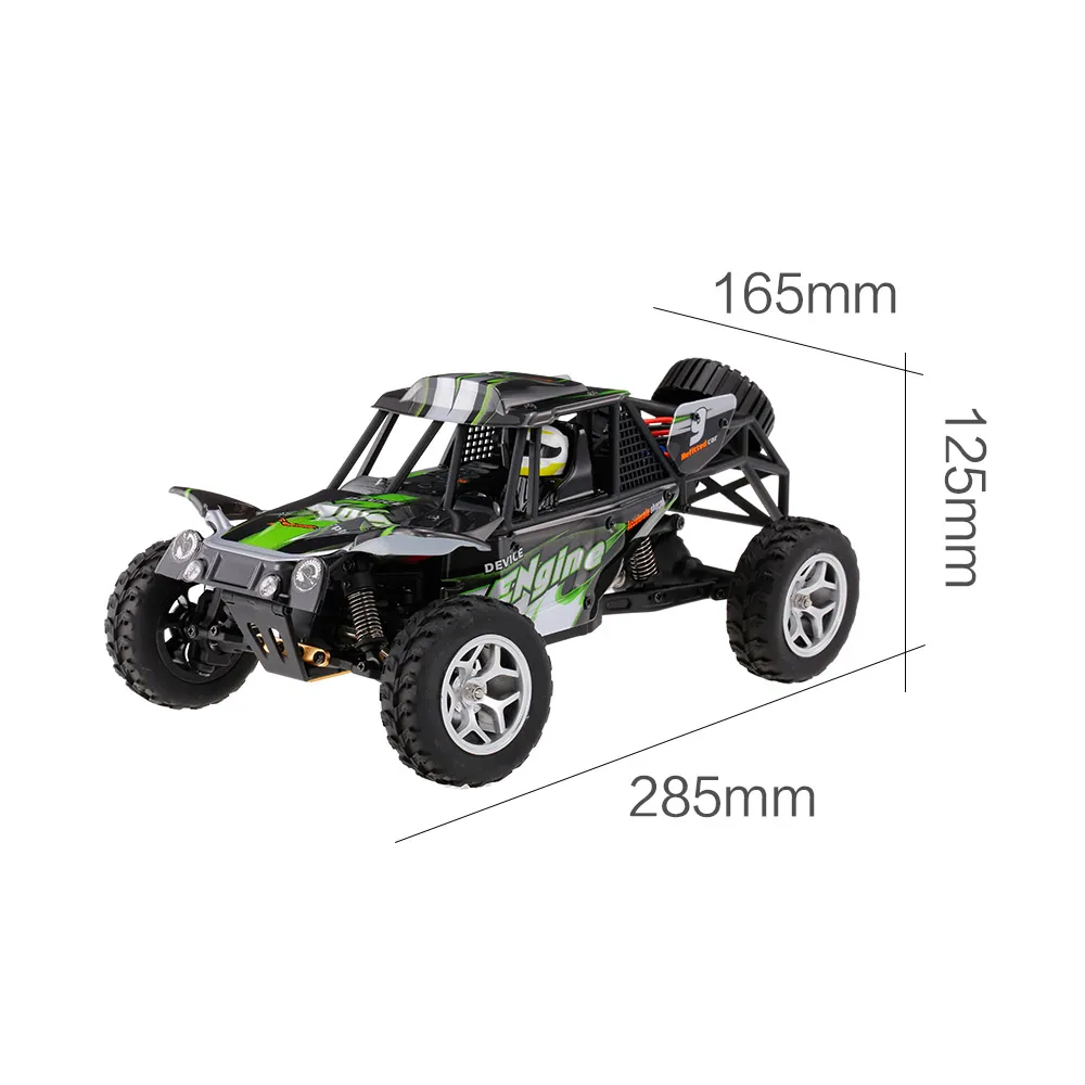 Wltoys Car 24g RC CARS 118 Échelle 4wd Splashing Splash Electroproof Electric RTR Desert Buggy Remote Cont CA Vehicle Model Toys SUV 1843555598