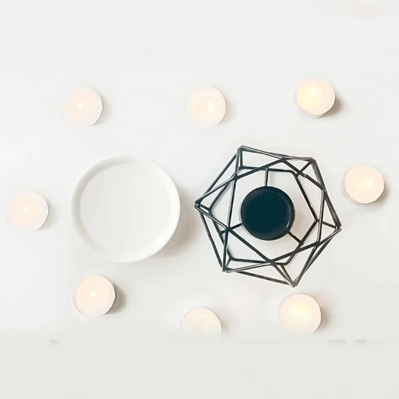 Aromatic Oil Burner Geometric Ceramic Essential Oil Candle Holder Wax Melt Burner Warmer Melter fragrance for Home Office