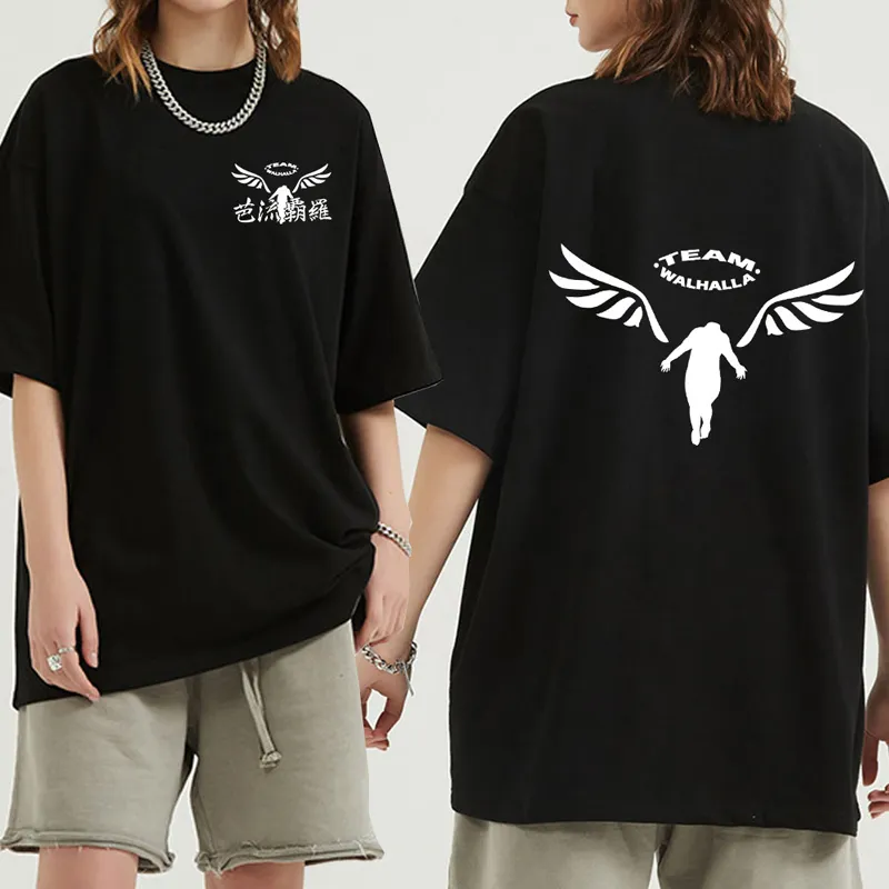 Harajuku Anime Tokyo Revengers T-shirt Männer Frauen T Shirt Manga Team Walhalla Cosplay Kleidung T Shirt Plus Größe Tops Streetwear 220608