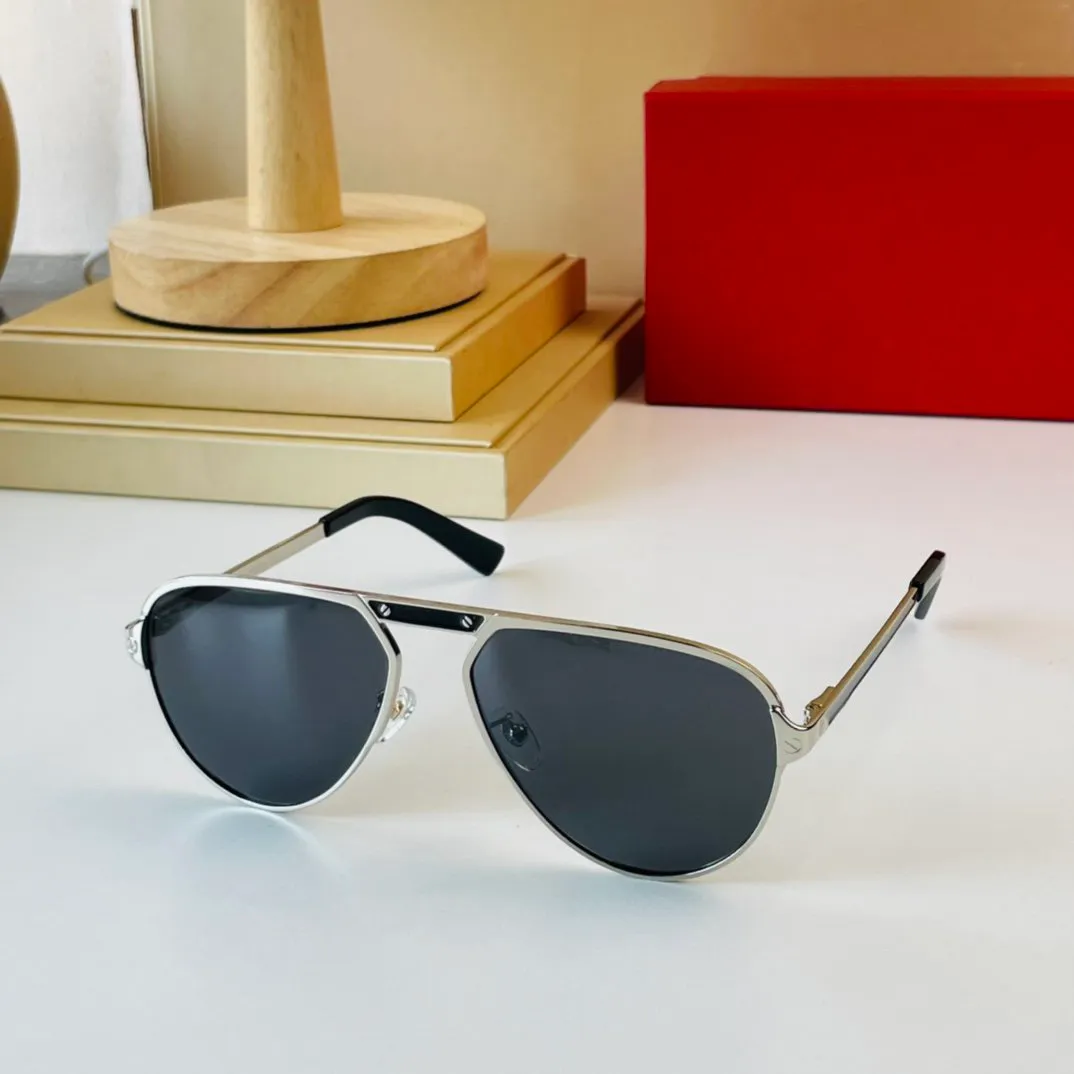 Designerpilot solglasögon för män vintage flygkvinna polariserad spegel metall ram UV400 skydd varumärke
