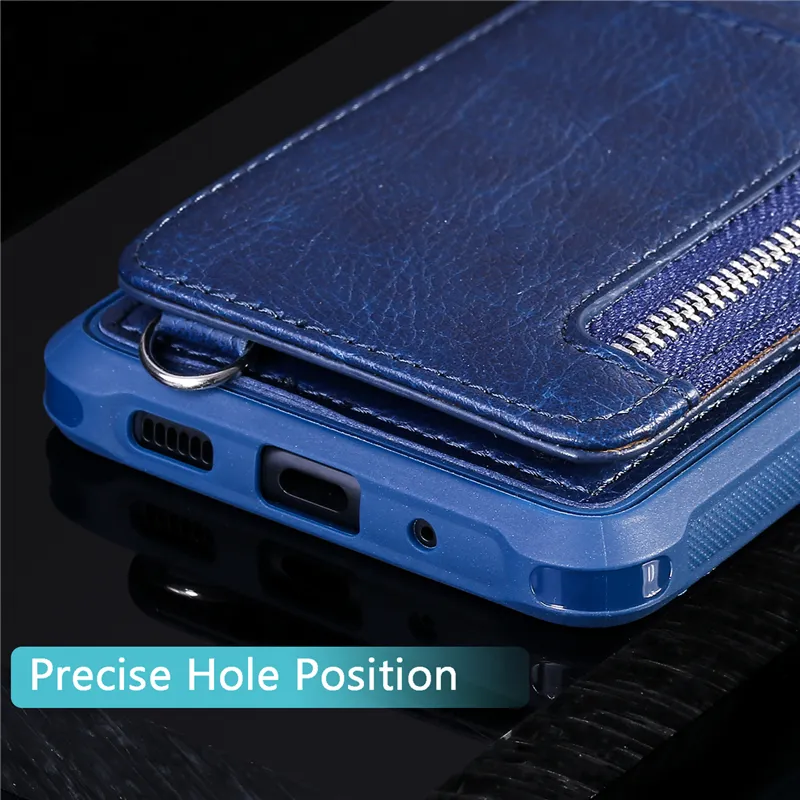 Moda Embossed Portfel Case dla Samsung S8 S9 S20 Plus S10E S10 5g S20ULTRA Uwaga 8 9 10 20ULTRA Zipper Case Cover