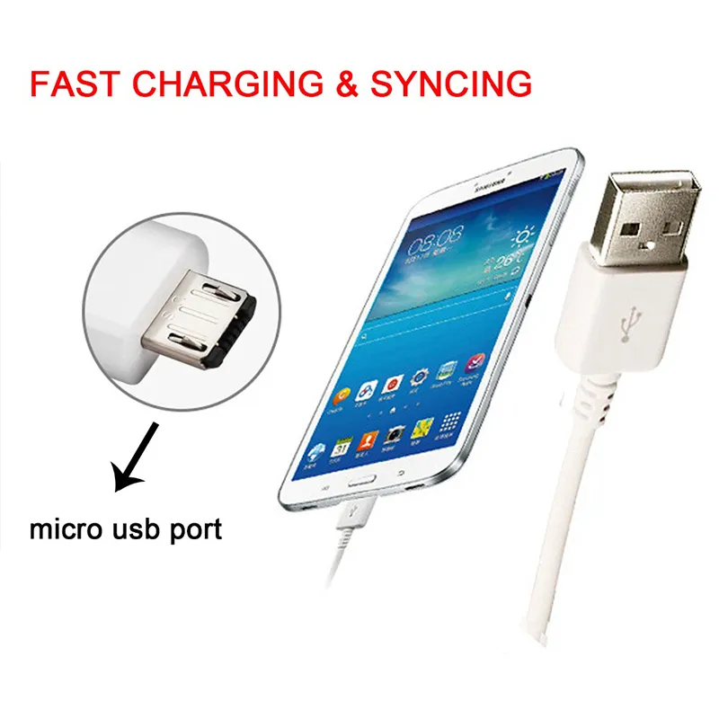 Kable Micro USB 1,2 m/4 stóp Szybka ładowarka Cargador Spring Data Sync Szybki kabel ładowania dla Samsung S8 S9 S20