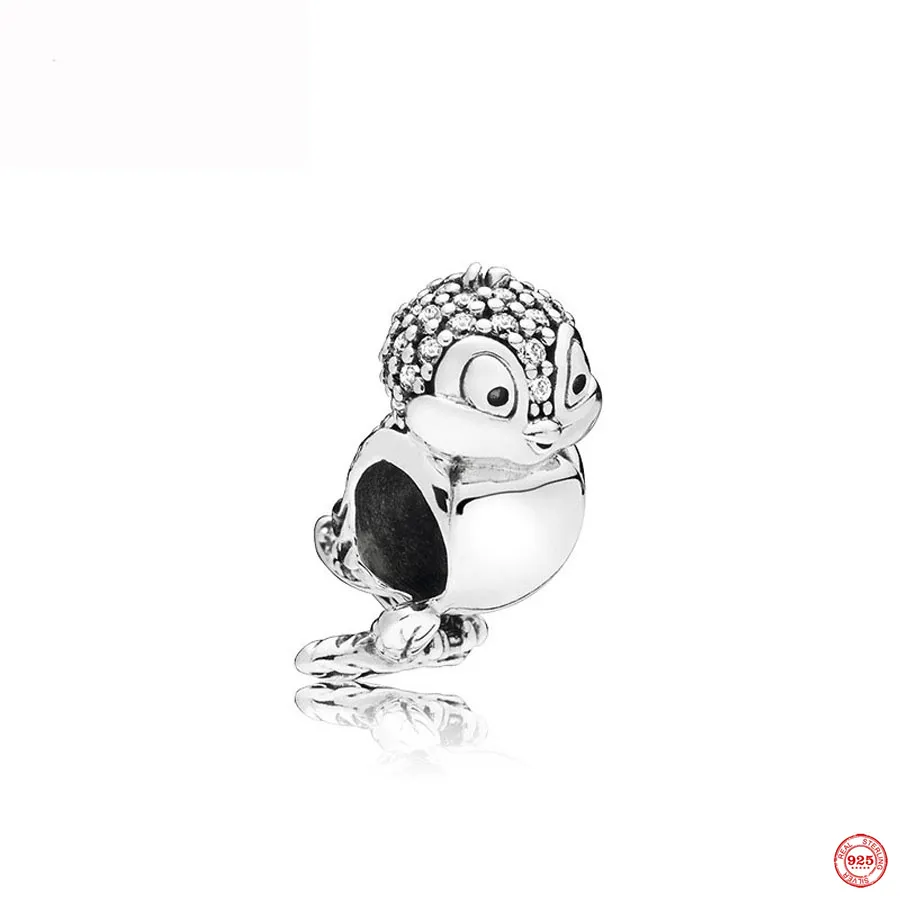 925 Sterling Silver Dingla Charm Kärlekshjärta Berlocker Little Bird Series Pendel Beads Bead Fit Pandora Charms Armband DIY Smycken Tillbehör