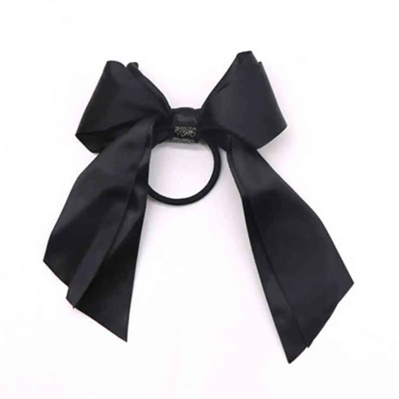 Elastici da donna Tiara Nastro di raso Fiocco capelli Fascia elastica capelli Corda Scrunchies Porta coda di cavallo Gomma accessori capelli ragazze AA220323