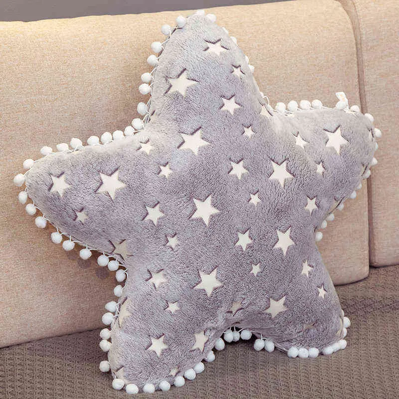 Funny Plush Sky Series Luminous Cloud Moon Star Cushion Soft Kawaii Stuffed Toys For Children Baby Kids Toy Girl gift J220704