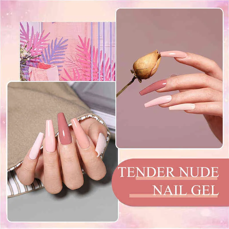 Prego gel brinquedo 7ml nude cor rosa polonês garrafa de vidro primavera verão uv diodo emissor de luz manicure semi permanente arte 0328