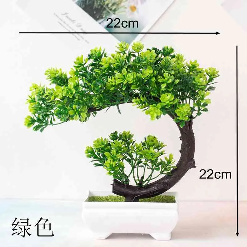 Green Artificial Pine Tree Monstera Persian Grass Eucalyptus Plants Bonsai Home Accessories Bedroom Living Room Decor Fake Plant