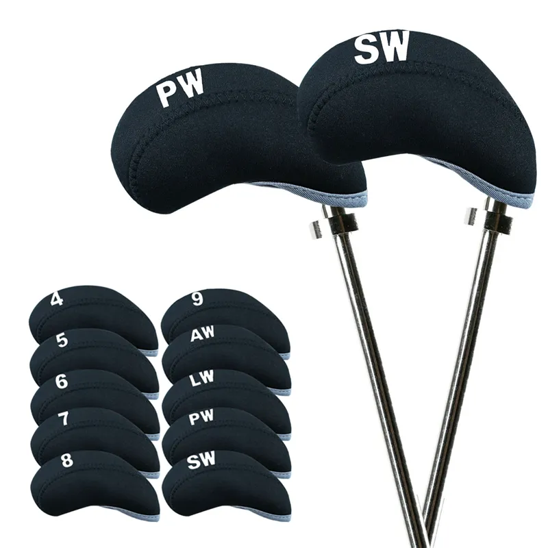 Waterproof Club Cover Iron Covers Putter Protector Cover Cover Zestaw Golf Akcesoria 220706