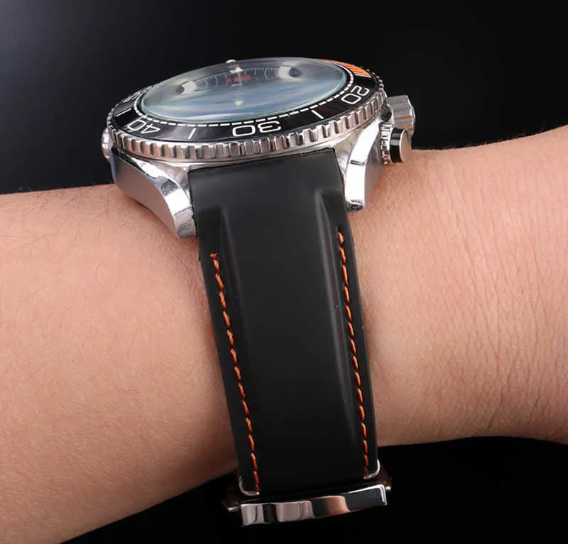 20 22mm Silikon Armband Für Omega Seamaster Ersatz männer Gummi Sport Uhr Armband Uhr Zubehör Uhr Armband204q