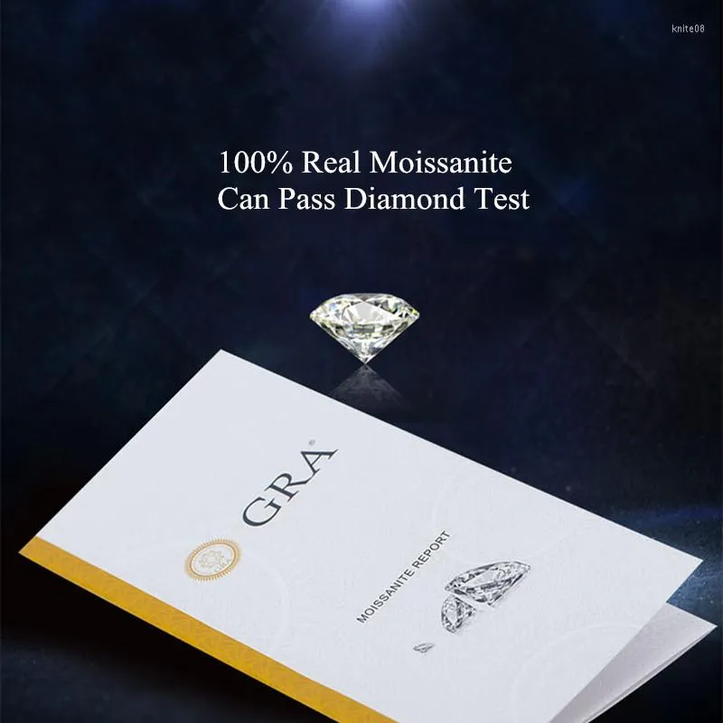 Stud Oorbellen Briljante Ronde Cut 4 Karaat Diamant Test Verleden D Kleur Moissanite Engagement Zilver 925 Originele Edelsteen Jewelry2367