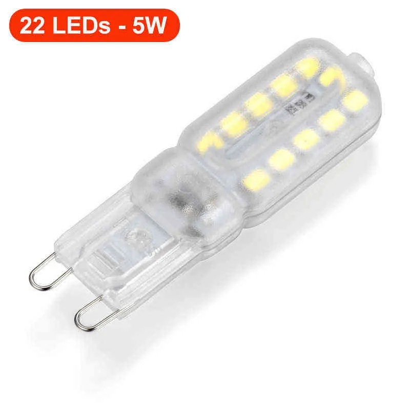 Dimmable G9 LED Light Bulbs 110/220V Spotlights 14/22/32 LEDs Home Chandelier Lamps 3W 5W 7W Replace 30/40W Halogen Ampoule H220428