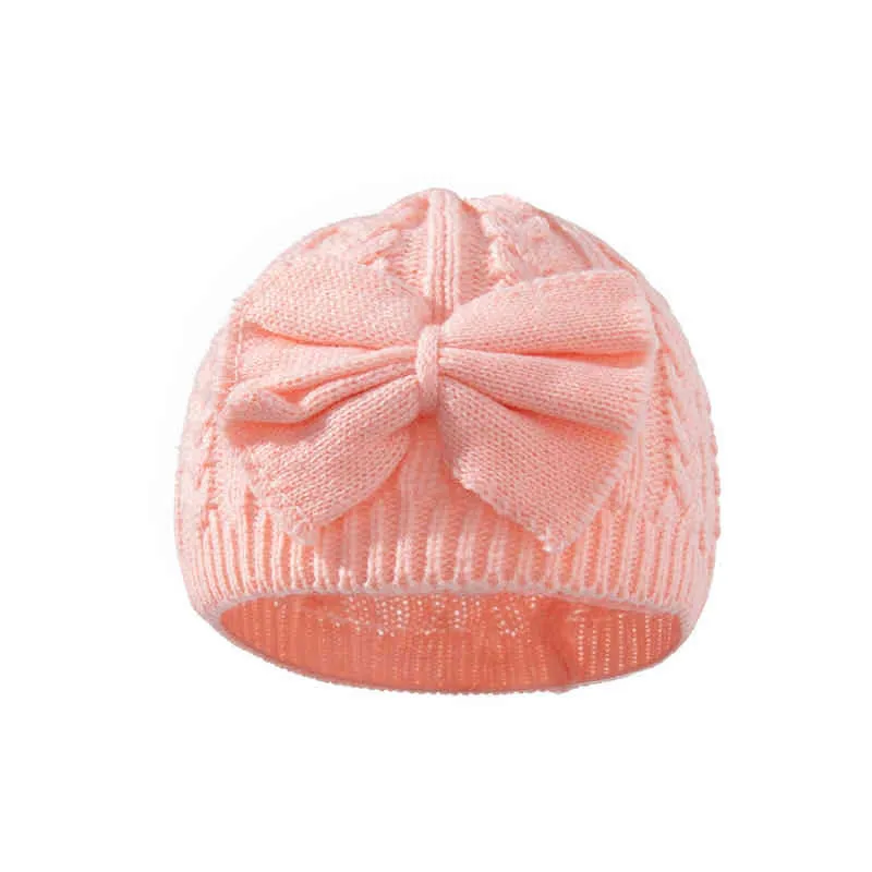 12 Stücke gestrickt Winterbabyhut für Mädchen Süßigkeiten Farbe Kapuze Enfant Baby Beanie Tulband Hats Neugeborene Baby Cap for Kids Accessoires L220729