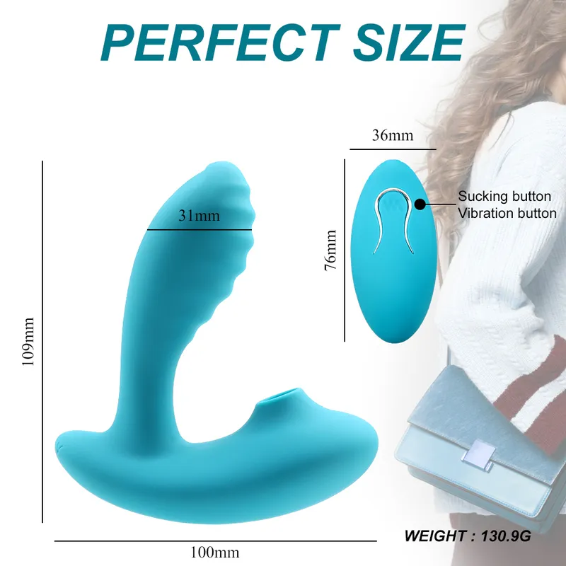 Vagina de vibrador de sucção do clitóris Spot Spot Spot Dildo Controle remoto 10 sucção clitóris Os masturbadores de brinquedos sexuais para mulheres 220336944499