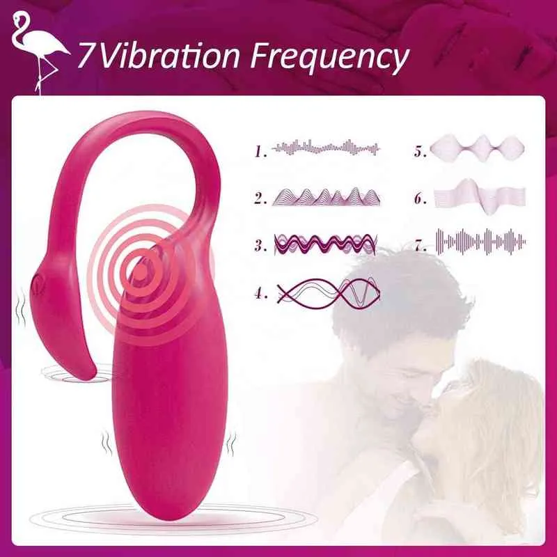 NXY Vibrators Magic Motion G Spot Sex Toy Clitoris Vibrator App Flamingo Draadloze Afstandsbediening Smart Vagina Massager voor Vrouw 0411