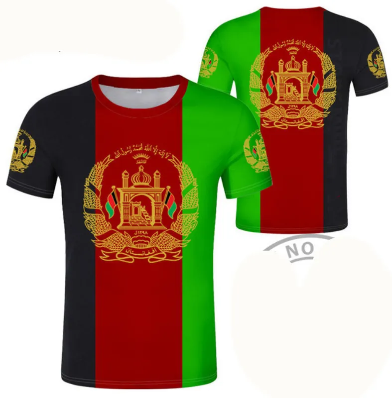 AFGHAN T Shirt Nom personnalisé Numéro Afg Slam Afghanistan Arabe t-shirt Persan Pashto Islamique Imprimer Texte Po Drapeau AF Vêtements 2206257C