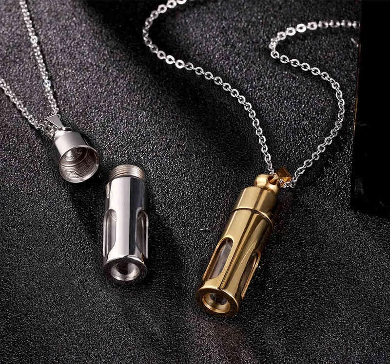 Commemorative ashes pendant necklace Openable Glass Vial Necklace Women Pendant Memorial Ash Bottle Cremation Pet Urn Jewelry Y220523