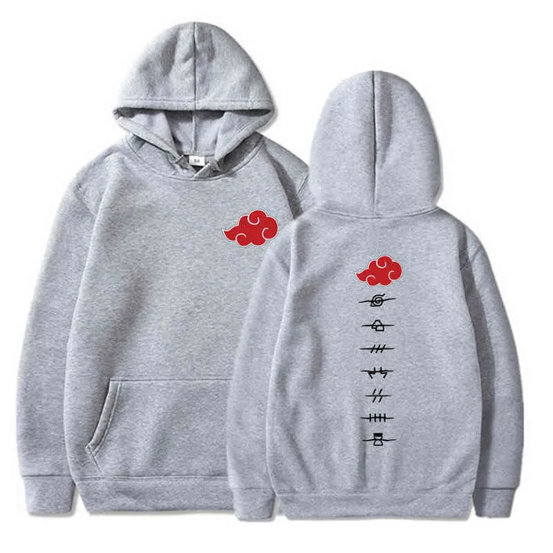 Japão Anime Naruto0 Akatsuki Nuvem Vermelha 3D Imprimir Hoodie