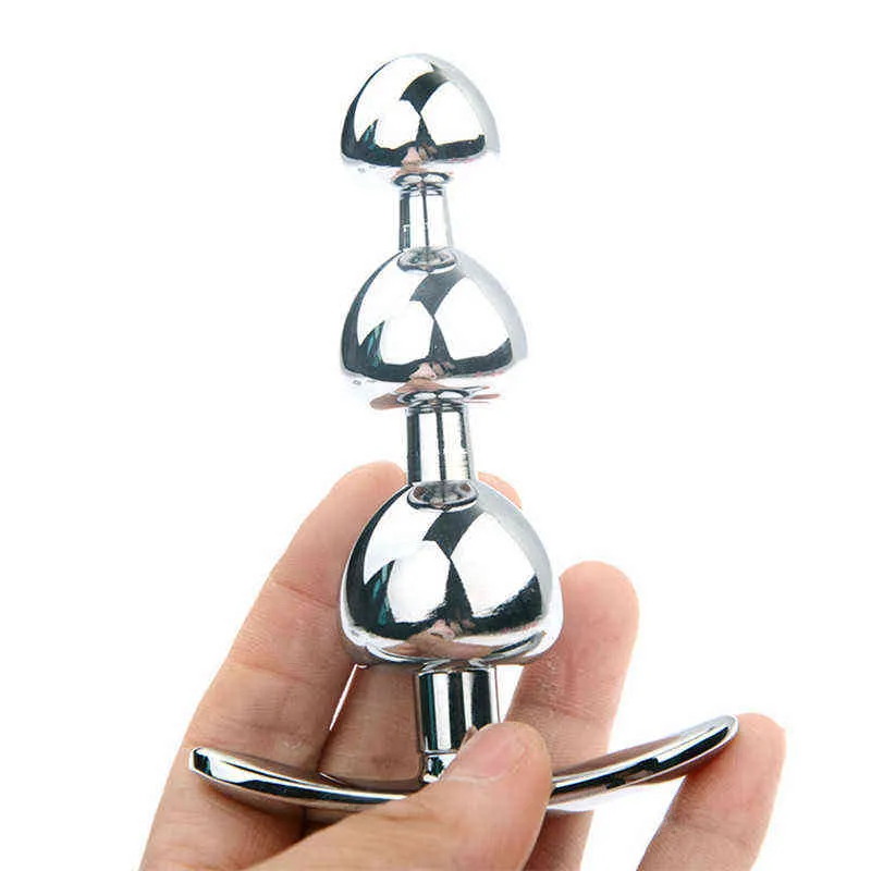 Nxy Anal Toys Metal Mushroom Head Removal Anchor Plug Sex for Women men couples Adult Game Masturbation Back Court 220420