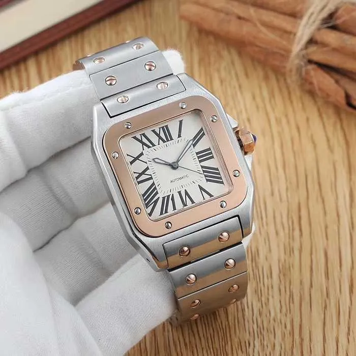 aaa qualité orologio reloj montre homme femme mouvement mécanique automatique montres en or rose montres de créateur de mode montre-bracelet carrée montre lunette
