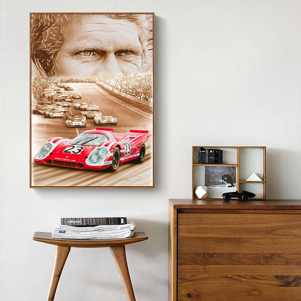 24 Hours Of Le Mans Poster Print Art On Canvas Painting Nordic Wall Art Picture For Living Noom Home Decoration Frameless