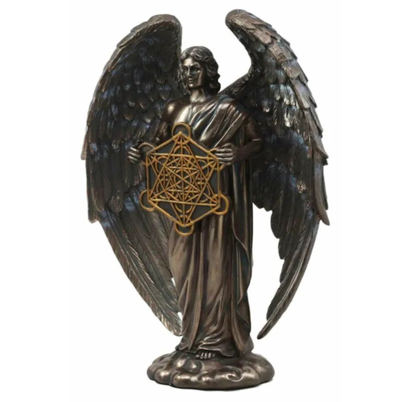 Bronzefarbener Seraphim, sechsflügeliger Wächter mit Schwert und Schlange, großer Engel, Statue, Kunstharz, Statuen, Heimdekoration, Dekoration 220617