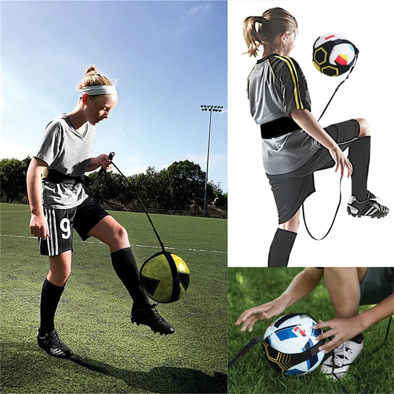 Football réglable coup de pied formateur ballon de Football enfants pratique aide assistance taille ceinture contrôle compétence formation bande XA32L 220727