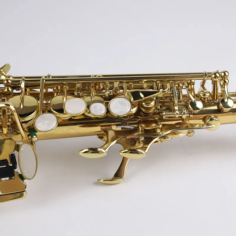 Nouveau saxophone haut de gamme professionnel en Sib doré bouton de coque blanche haut de gamme instrument de jeu SAX de qualité professionnelle