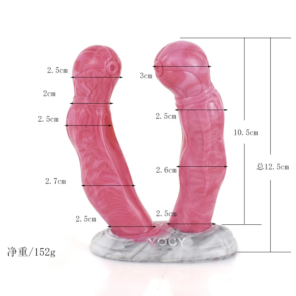 NNSX Small Double Headed Dildo with Suction Cup sexyy Toy for Woman Lesbian Gay Vagina Masturbatory Silicone 18 Adult sexy Shop