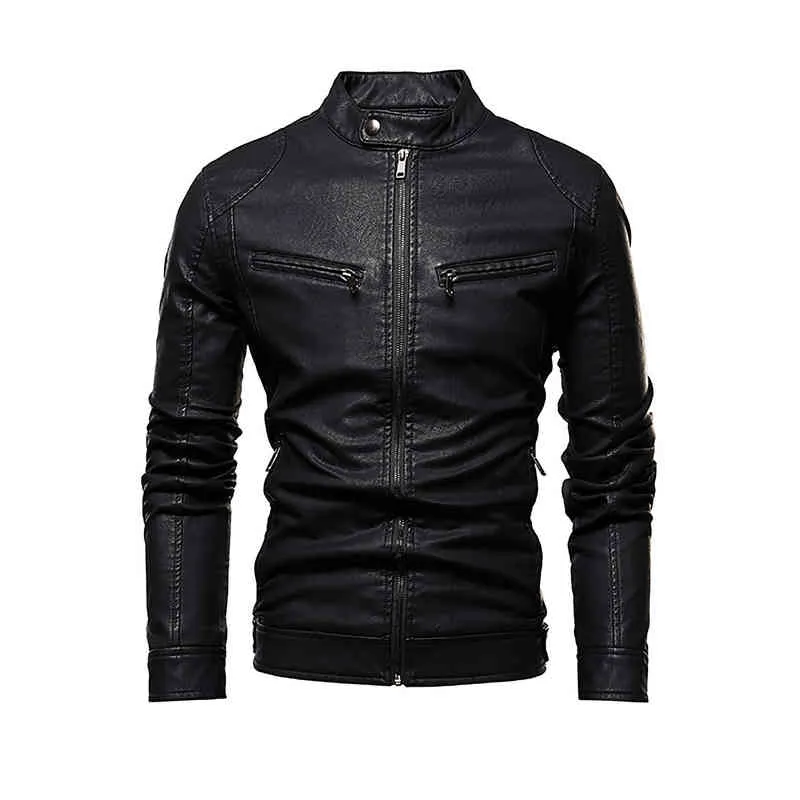 Autumn Men Velvet Pu Leather Winter Jacket Men lange mouwen oversized jassen Faux Leather Black Motorcycle Jacket XXXL 4XL L220725